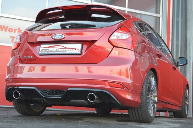 Friedrich Motorsport 76mm Duplex Sportauspuff Anlage für Ford Focus 3 Schrägheck