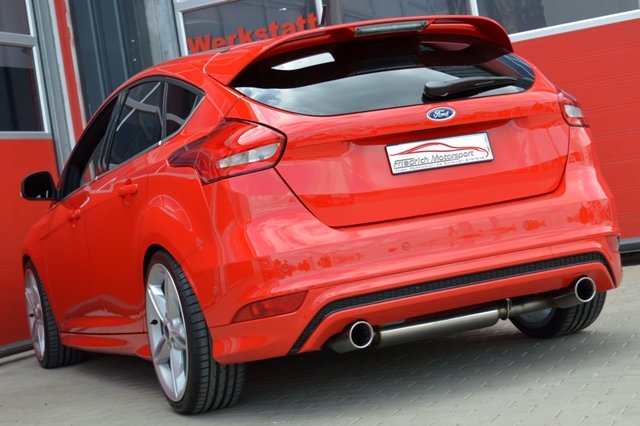 Friedrich Motorsport 76mm Duplex Sportauspuff Anlage für Ford Focus 3 Schrägheck