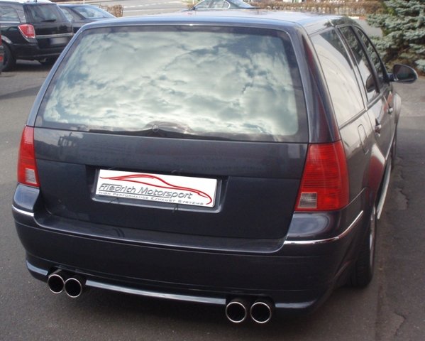 Friedrich Motorsport Duplex Endschalldämpfer Sportauspuff für VW Bora 98-2004