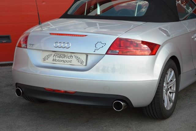 Friedrich Motorsport 76mm Auspuff Sportauspuff für Audi TT 8J Frontantrieb 2.0
