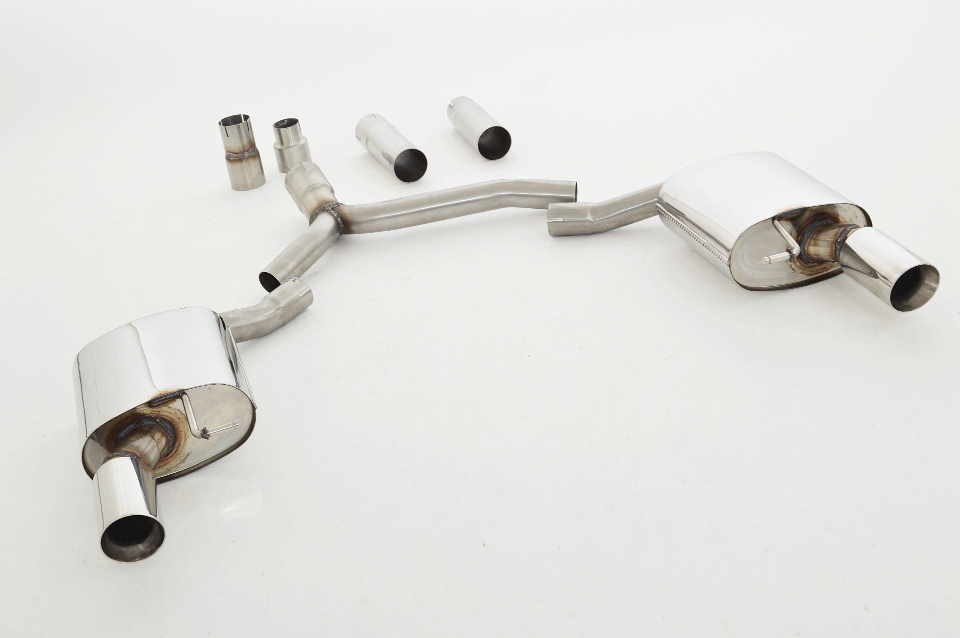 Friedrich Motorsport 76mm Duplex Sportauspuff Auspuff Edelstahl für Audi A4 B8
