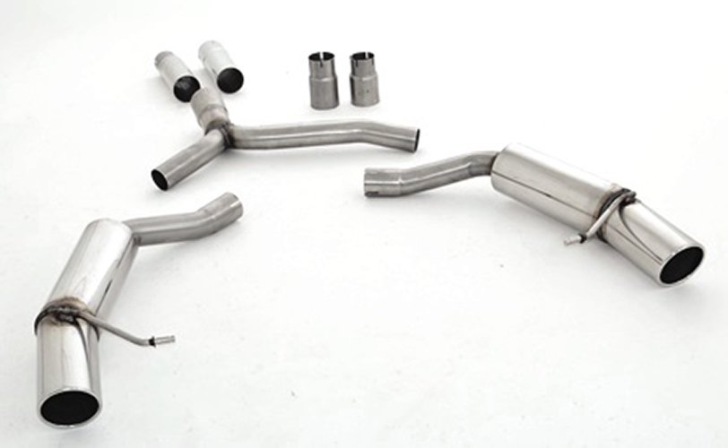Friedrich Motorsport 76mm Duplex Sportauspuff Edelstahl für Audi A5 B8 Cabrio