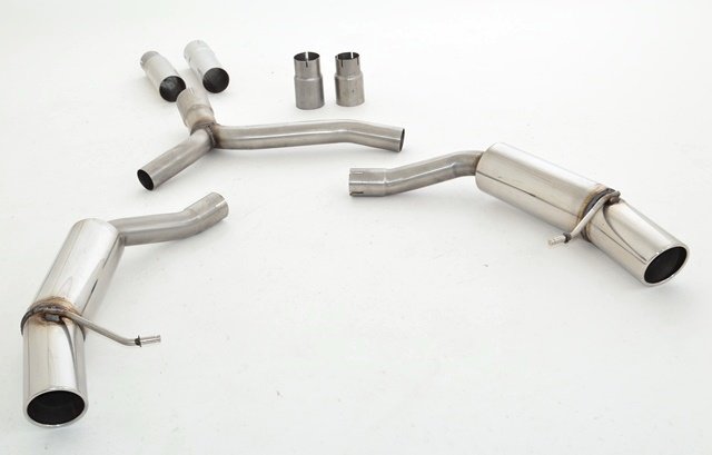 Friedrich Motorsport 76mm Duplex Sportauspuff Edelstahl für Audi A5 B8 Cabrio