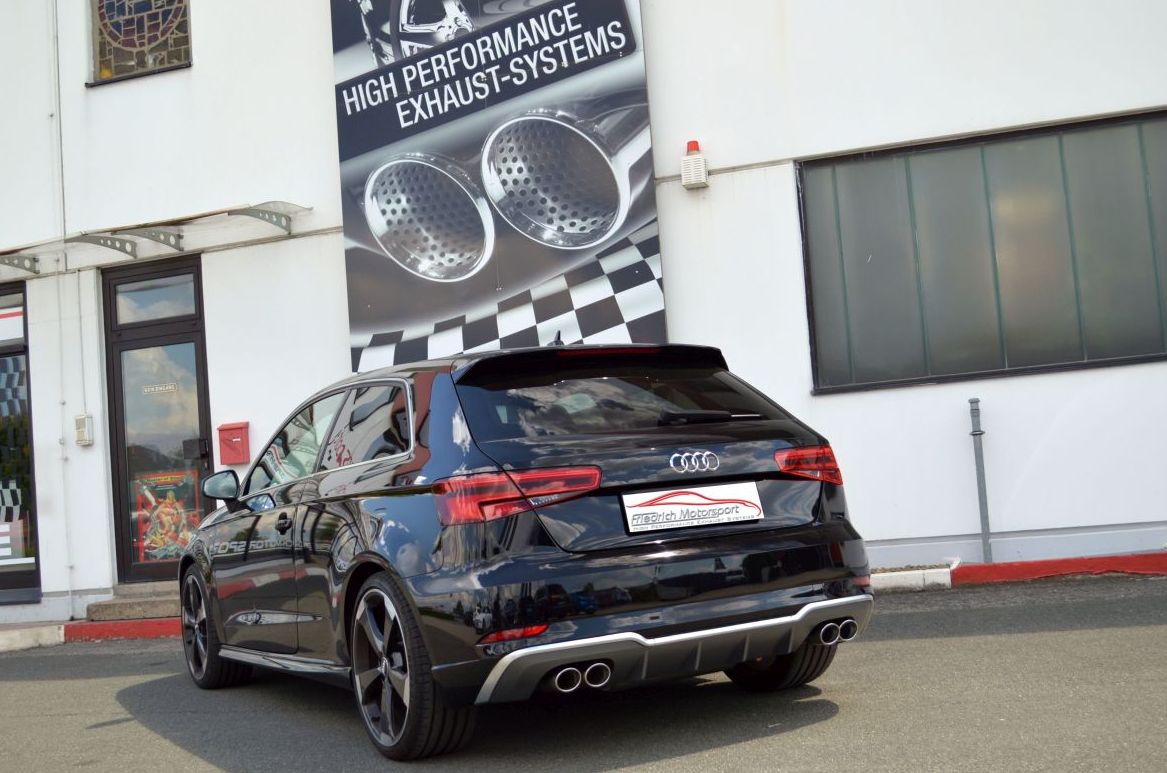 Friedrich Motorsport Gruppe A Duplex Sportauspuff Anlage für Audi A3 8V 3-Türer