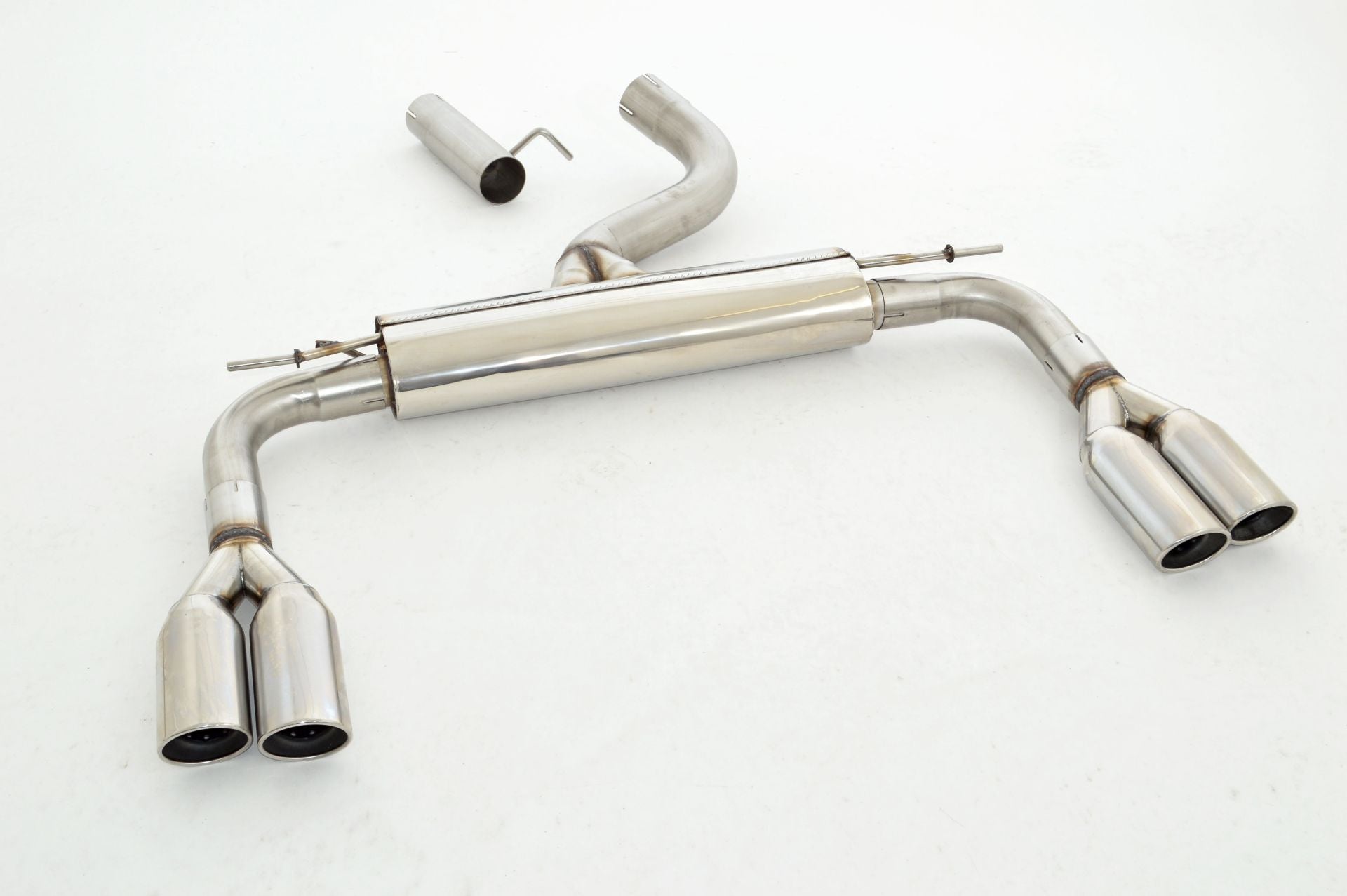 Friedrich Motorsport 76mm Duplex Sportauspuff Endschalldämpfer für Audi A3 8V