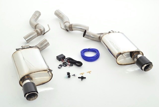 Friedrich Motorsport 76mm Duplex Sportauspuff für Ford Mustang Cabrio 5.0l V8