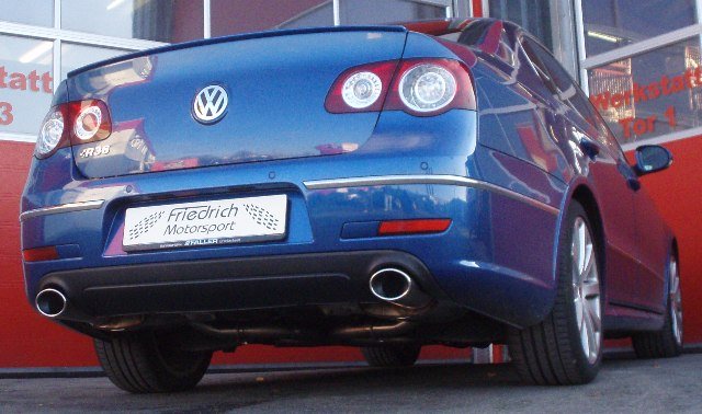 Friedrich Motorsport 55mm Duplex Auspuff für VW Passat 3C R36 08-2010 Limo 3.6l