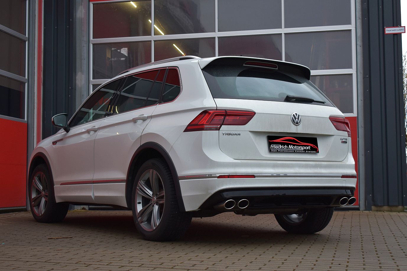 Friedrich Motorsport 76mm Duplex-Sportauspuff Endschalldämpfer für VW Tiguan 2