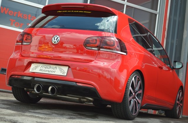 Friedrich Motorsport 76mm Duplex Auspuff Sportauspuff Auspuff für VW Golf 6 GTI
