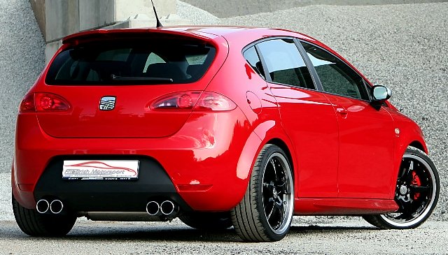 Friedrich Motorsport 76mm Duplex Auspuff Sportauspuff Anlage für Seat Leon 1P