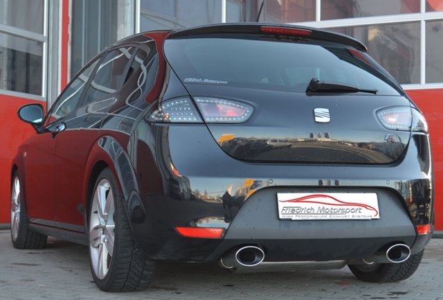 Friedrich Motorsport 76mm Duplex Auspuff Sportauspuff Anlage für Seat Leon 1P