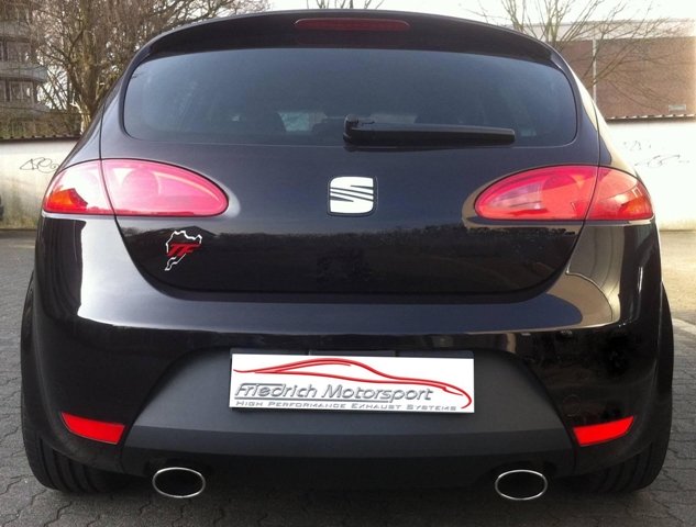 Friedrich Motorsport 76mm Duplex Auspuff Sportauspuff Anlage für Seat Leon 1P