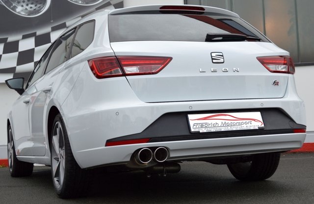 Friedrich Motorsport 76mm Auspuff Sportauspuff für Seat Leon 5F ST inkl.FR ab 13