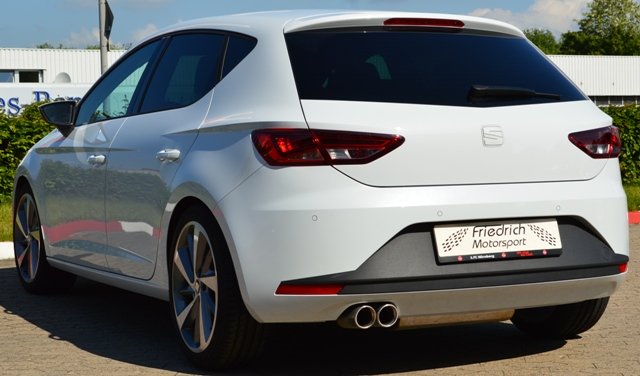 Friedrich Motorsport Auspuff Sportauspuff Endschalldämpfer für Seat Leon 5F 1.4l