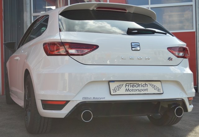 Friedrich Motorsport 76mm Duplex Auspuff Sportauspuff Anlage für Seat Leon 5F