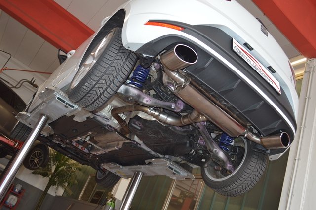 Friedrich Motorsport 76mm Duplex Auspuff Sportauspuff Auspuff für Seat Leon 5F