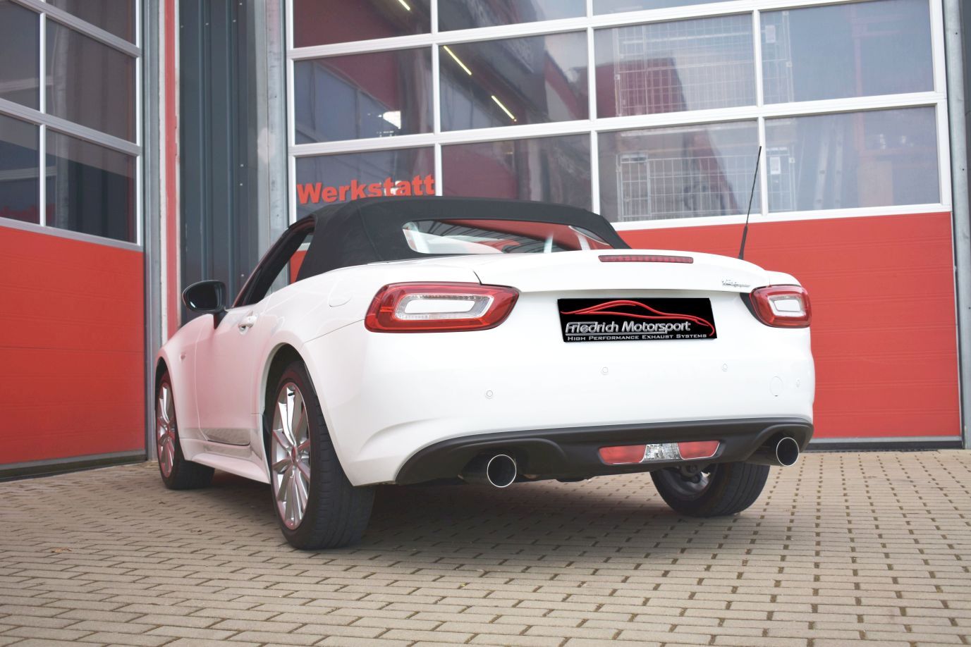 Friedrich Motorsport Duplex-Sportauspuff Sportendschalldämpfer für Fiat 124