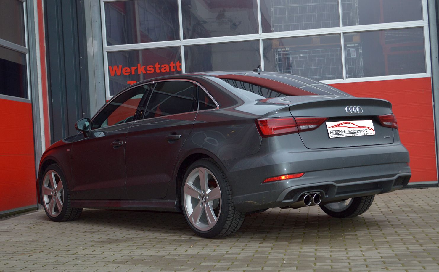Friedrich Motorsport 3 Zoll 76mm Sportauspuff Auspuff Anlage für Audi A3 8V Limo