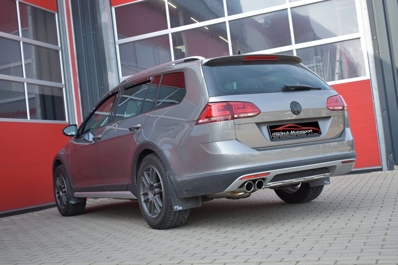 Friedrich Motorsport 76mm Anlage Sportauspuff für VW Golf 7 Variant Alltrack 15-