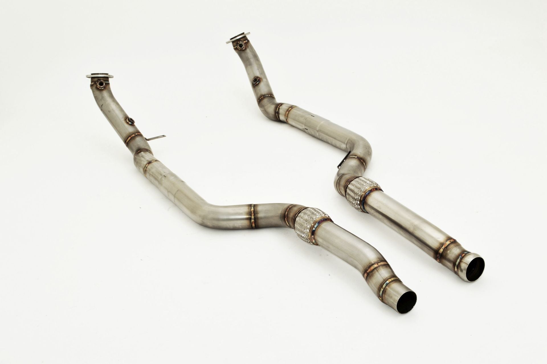 Friedrich Motorsport 2x 76mm Downpipe-Unterteil Edelstahl für Mercedes C/X218