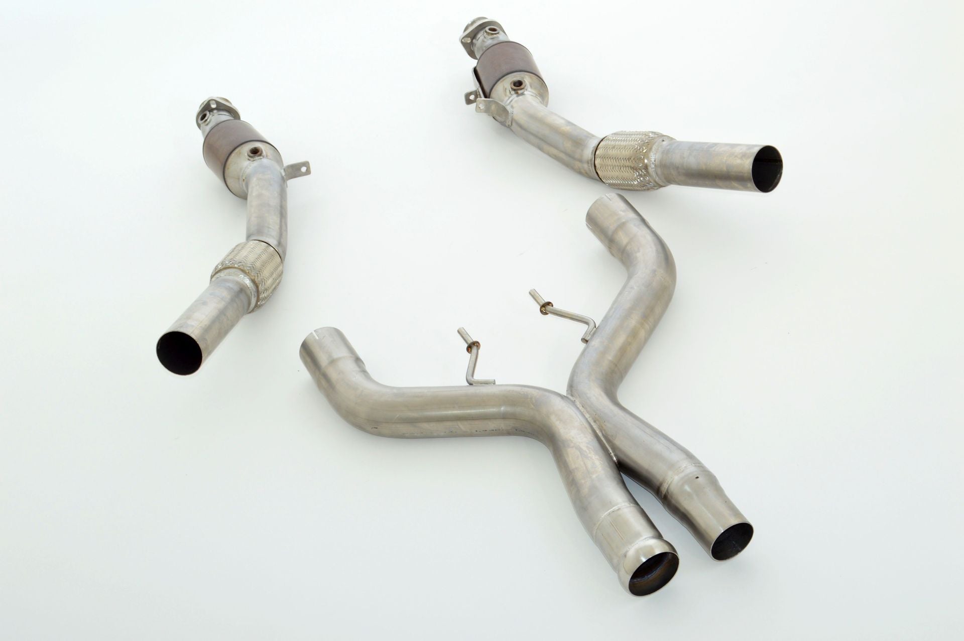 Friedrich Motorsport 2x76mm Downpipe Unterteil Kat für Mercedes A/C217