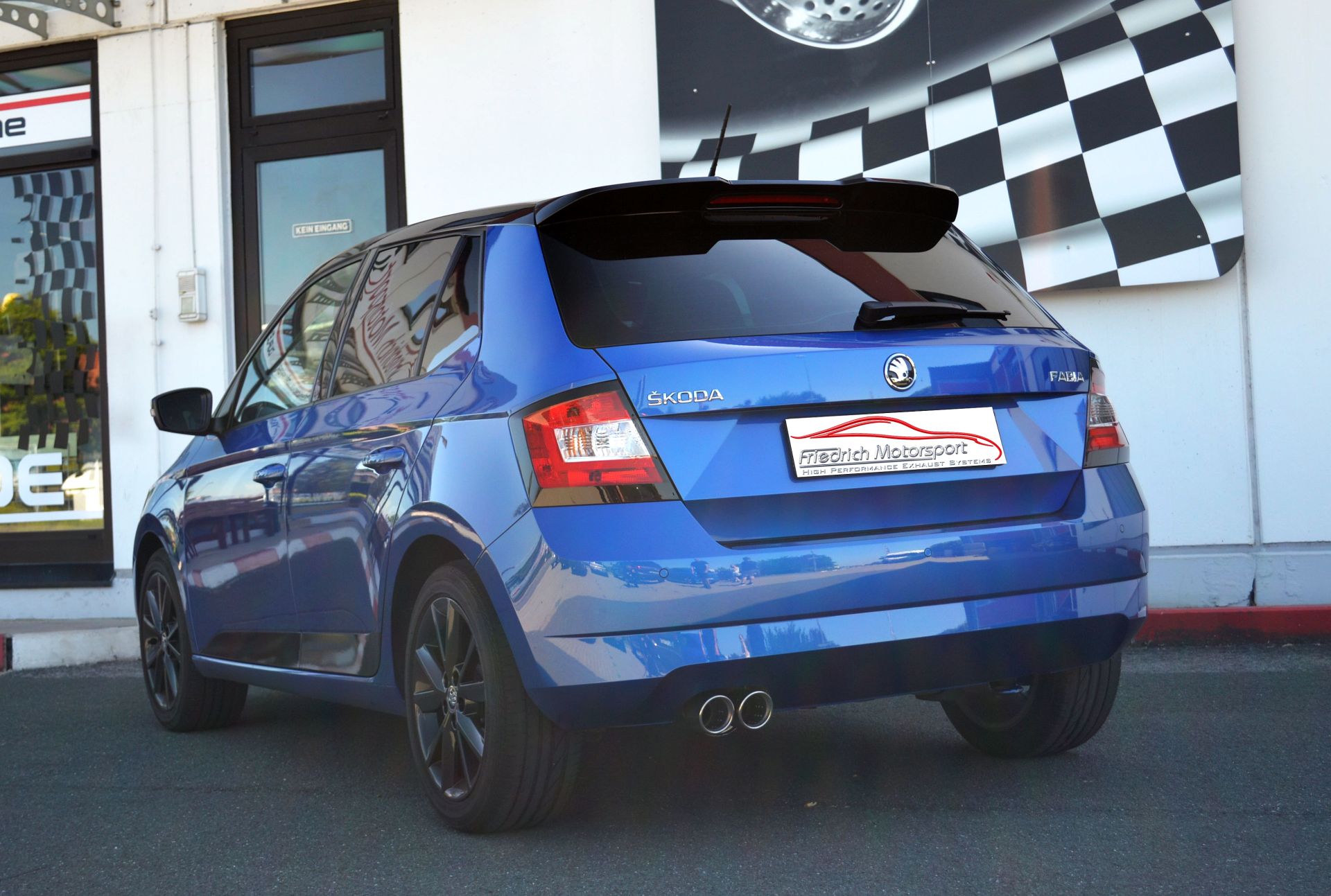 Friedrich Motorsport Gruppe A Sportauspuff Anlage für Skoda Fabia 3 Schräghec NJ