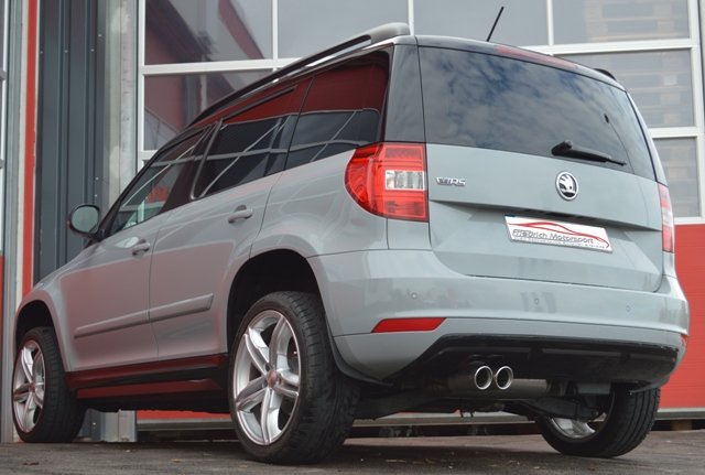 Friedrich Motorsport 76mm Sportauspuff für Skoda Yeti 5L 1.8 TSI 4x4 112kW ab 09