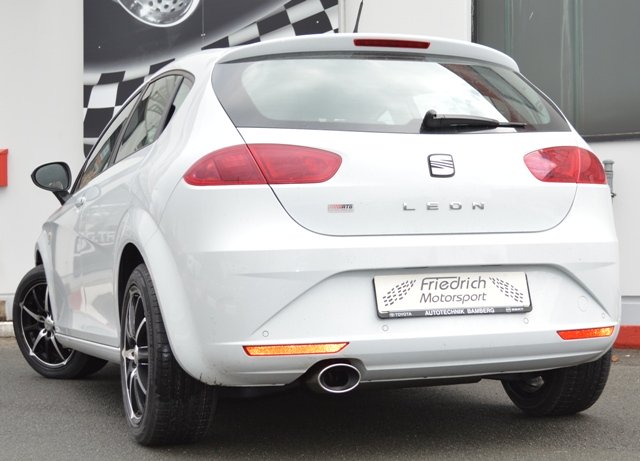 Friedrich Motorsport 76mm Auspuff Sportauspuff Anlage für Seat Leon 1P 1.4, 1.8,