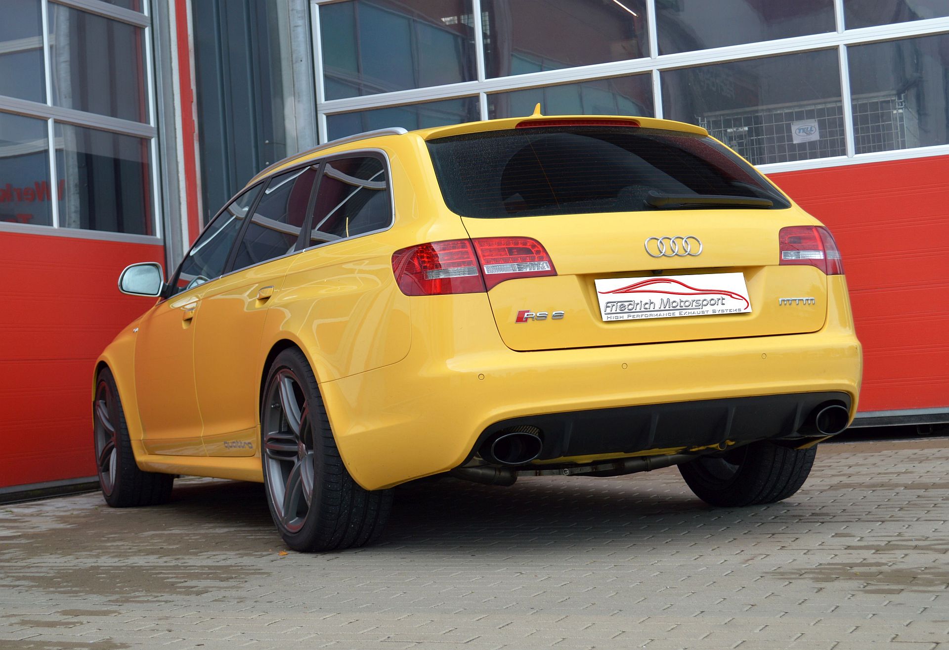 Friedrich Motorsport 76mm Duplex Auspuff Sportauspuff Anlage für Audi RS6 4F