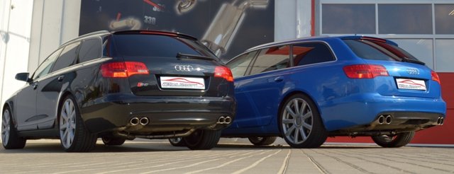 Friedrich Motorsport 76mm Duplex Auspuff Sportauspuff Anlage für Audi S6 4F Qua.