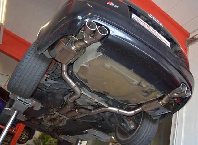 Friedrich Motorsport 76mm Duplex Auspuff Sportauspuff Anlage für Audi S6 4F Qua.