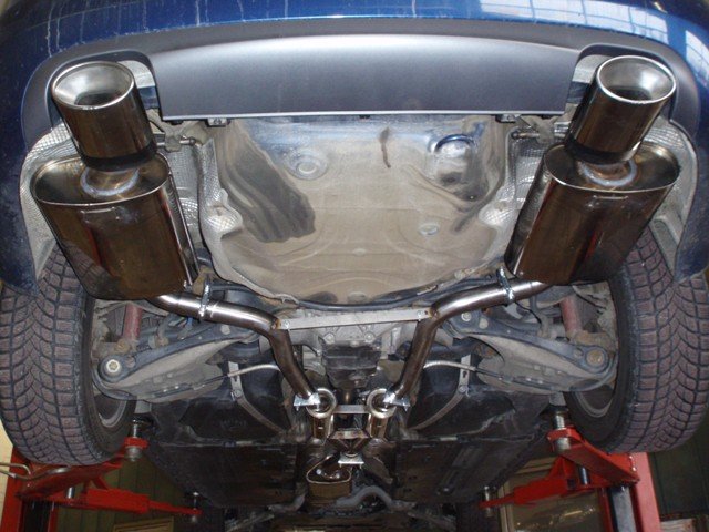 Friedrich Motorsport Gruppe A Duplex Sportauspuff für Audi A4 B7 Limo 3.0L 150KW