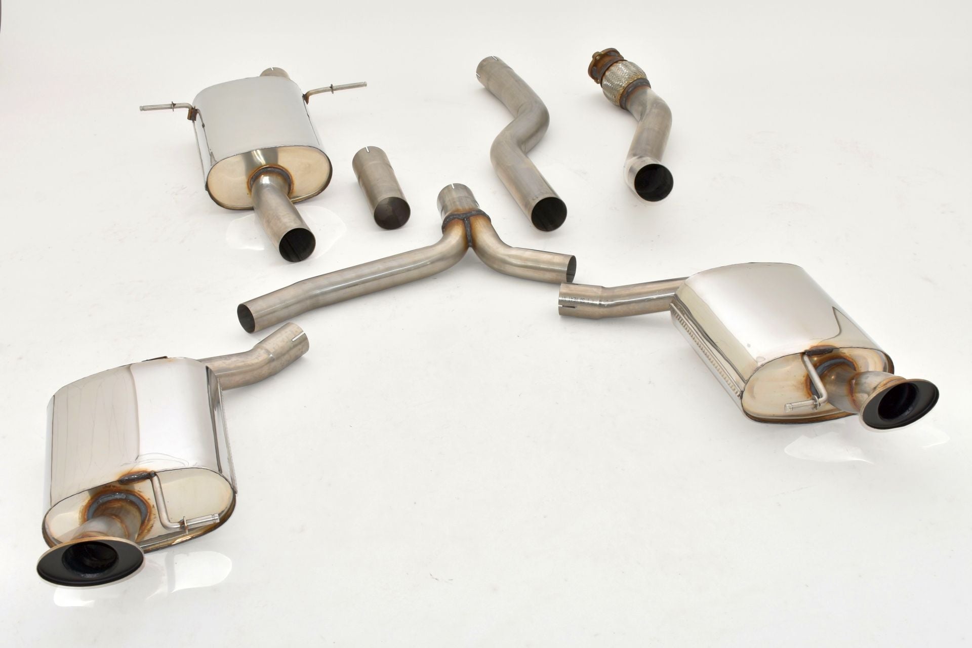 Friedrich Motorsport 76mm Duplex-Anlage Sportauspuff für Audi A5 B8 Coupe 06/07-