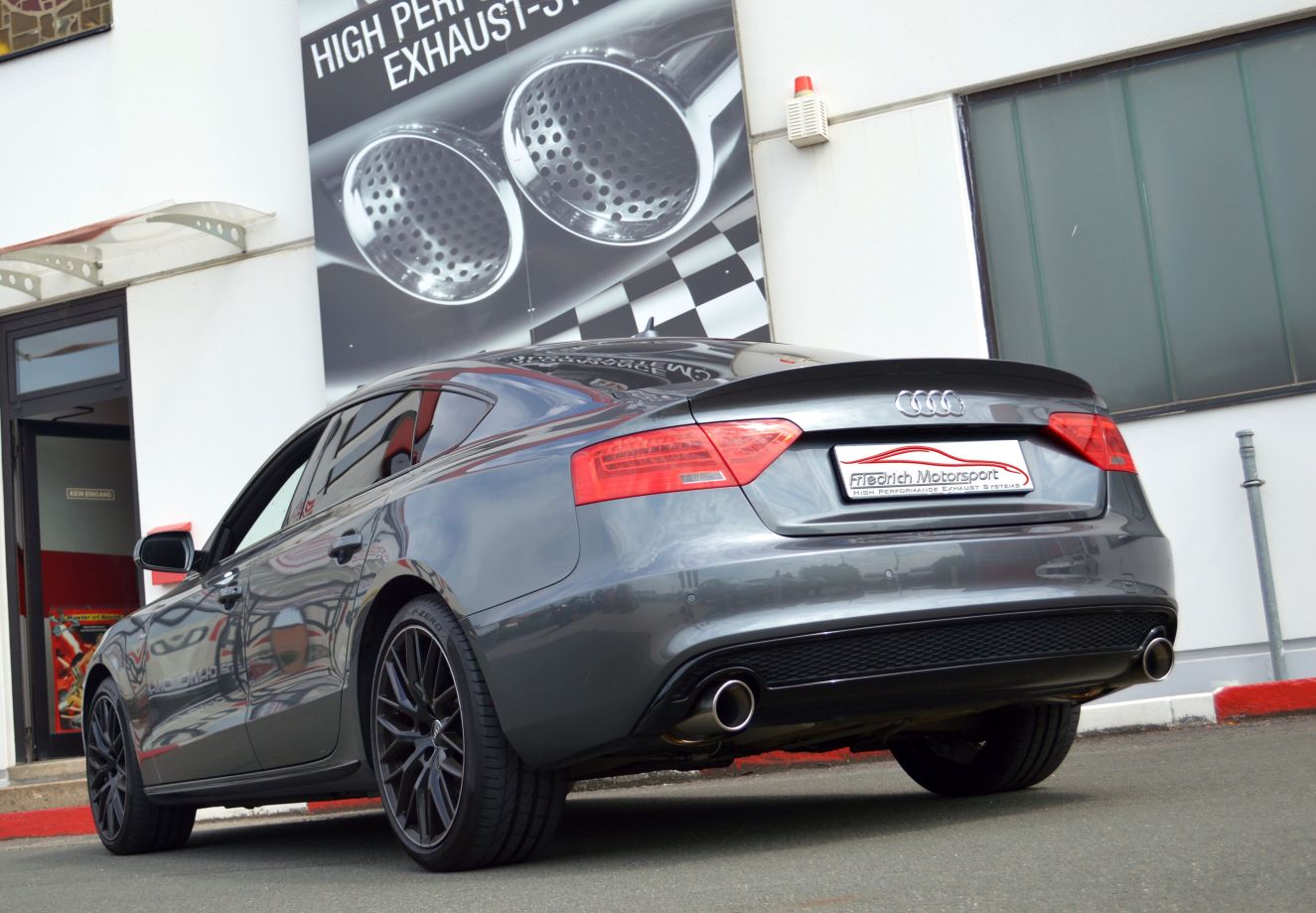 Friedrich Motorsport 76mm Duplex Sportauspuff Anlage für Audi A5 B8 Sportback