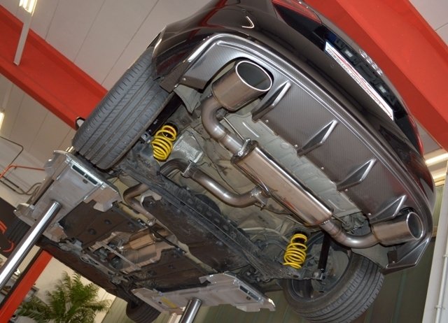 Friedrich Motorsport Gruppe A Duplex Sportauspuff Anlage für Audi A3 8V Sportba.