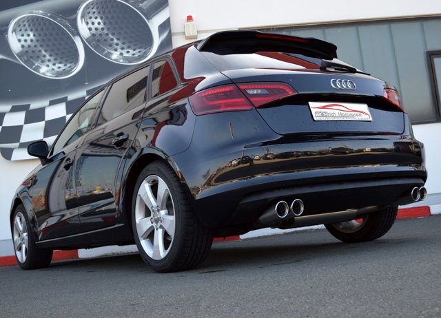 Friedrich Motorsport Gruppe A Duplex Sportauspuff Anlage für Audi A3 8V Sportba.