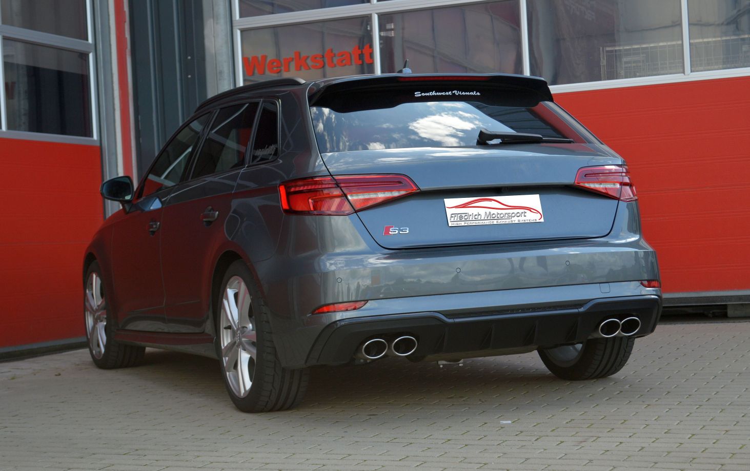 Friedrich Motorsport 76mm Duplex Auspuff Sportauspuff Anlage für Audi S3 8V Qua.