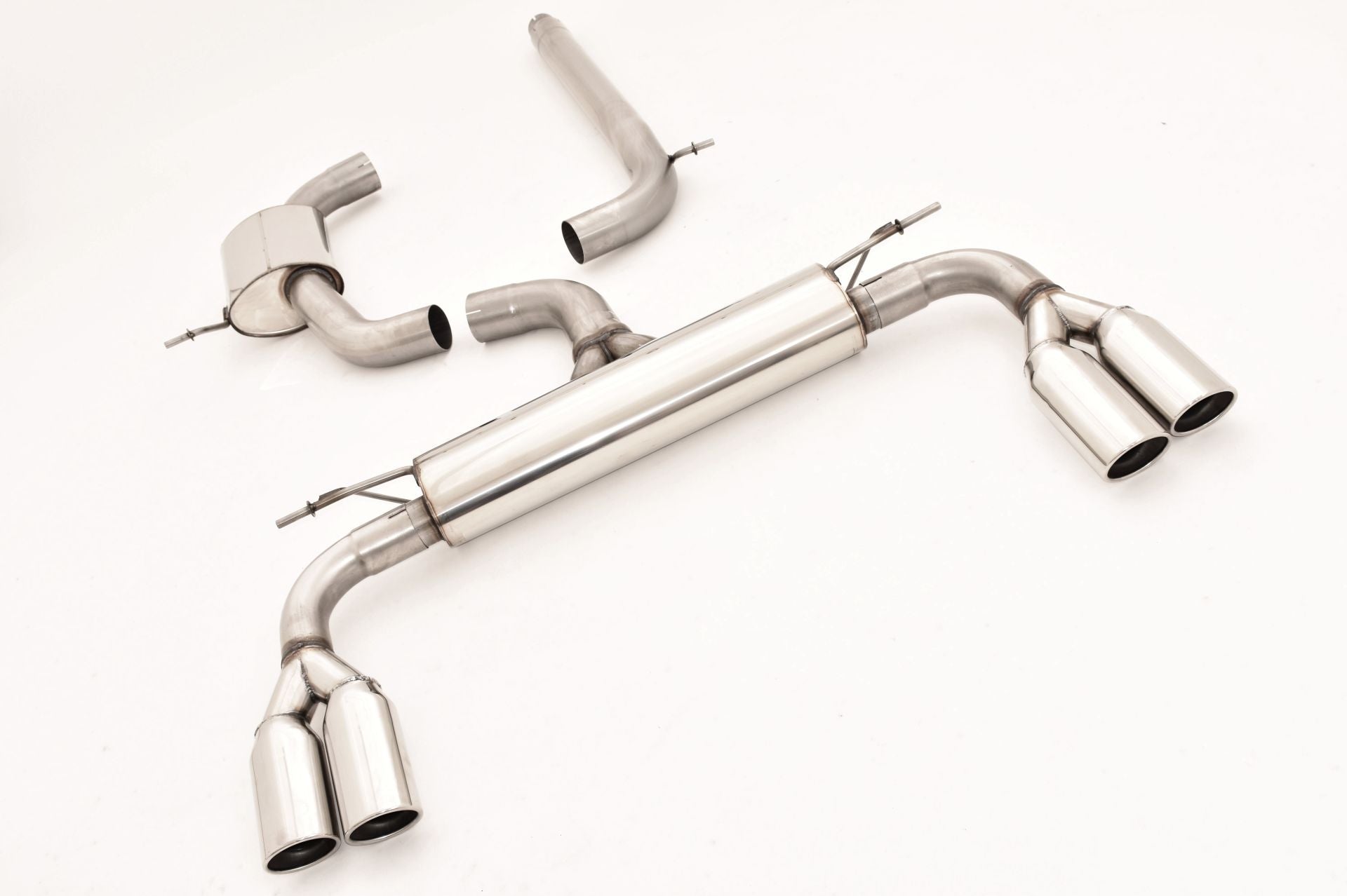 Friedrich Motorsport 76mm Duplex Sportauspuff Anlage für Audi A3 8V Frontantrieb