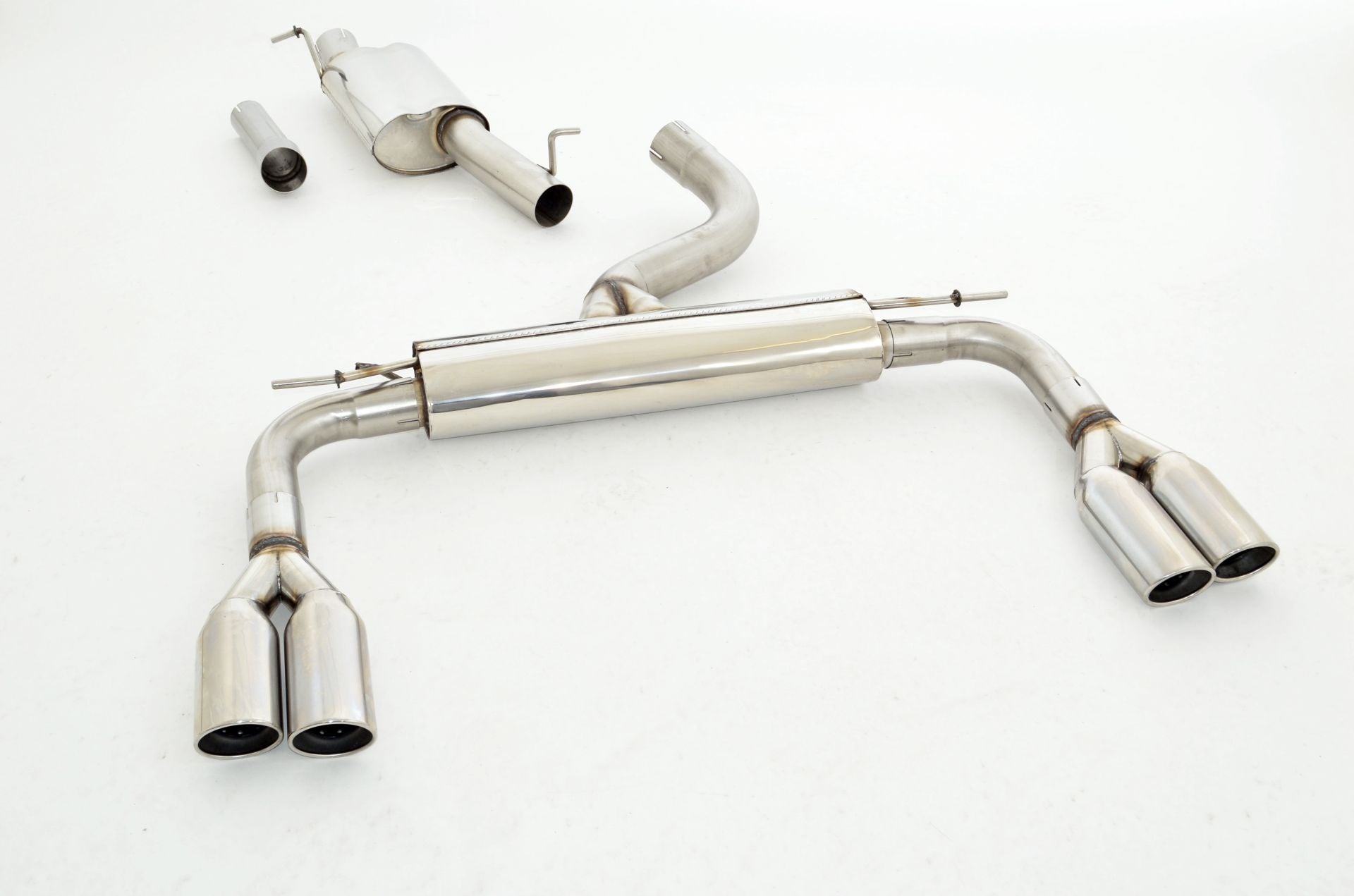 Friedrich Motorsport 76mm Duplex Auspuff Sportauspuff Anlage für Audi A3 8V Qua.