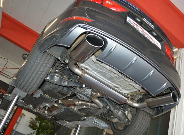 Friedrich Motorsport 76mm Duplex Sportauspuff Auspuff Anlage für Audi A3 8V Limo