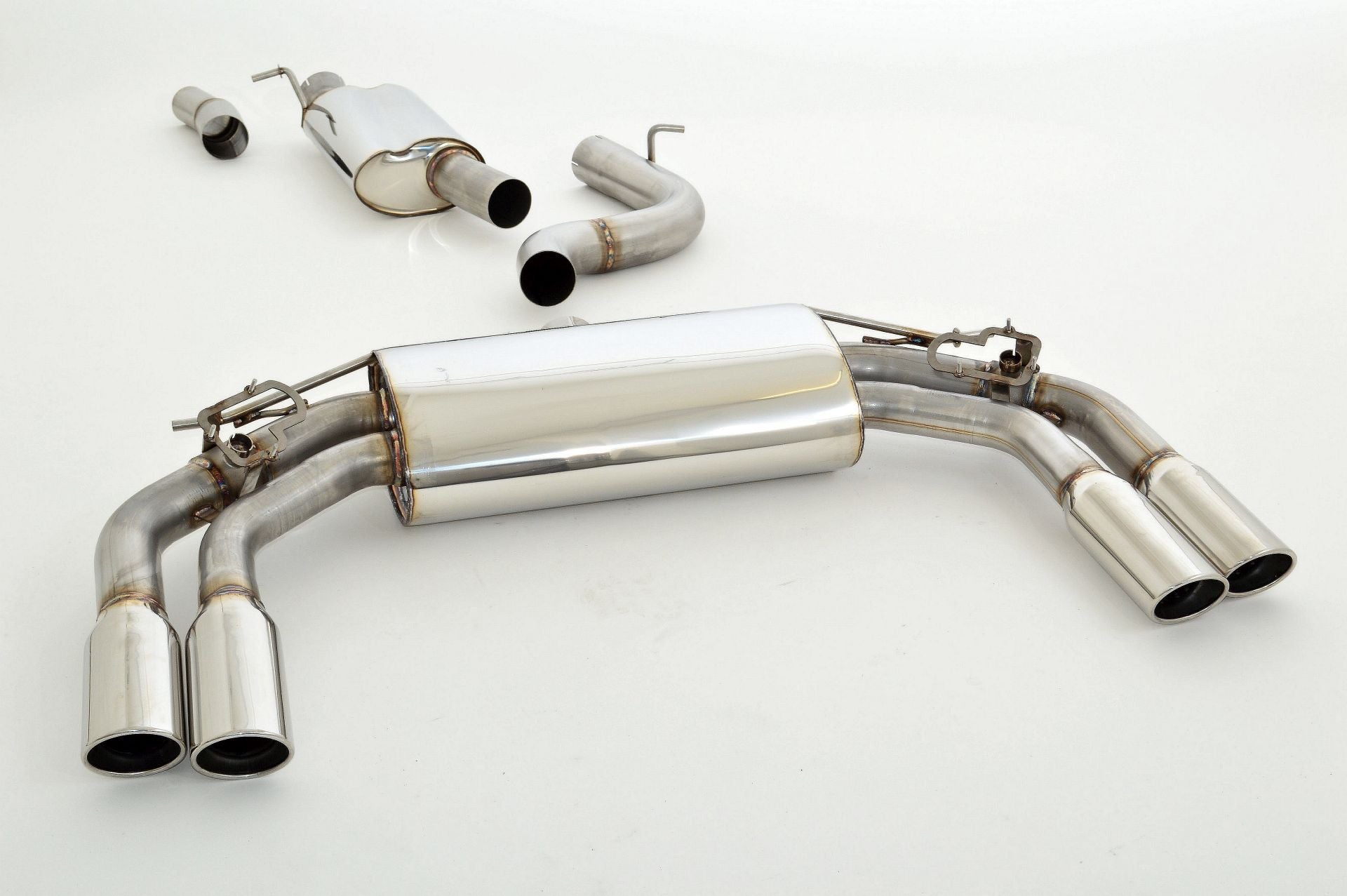 Friedrich Motorsport 76mm Duplex Sportauspuff Anlage Klappenst. für Audi S3 8V