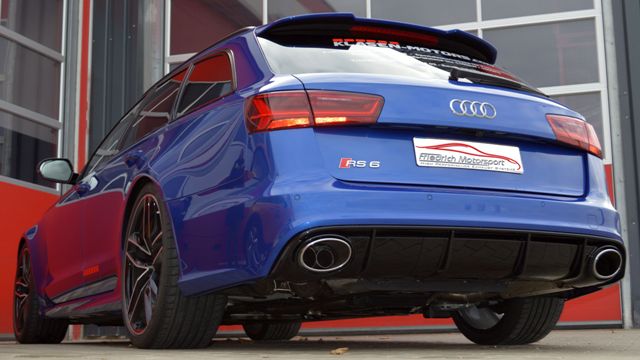 Friedrich Motorsport 76mm Duplex Auspuff Sportauspuff Anlage für Audi RS6 Avant