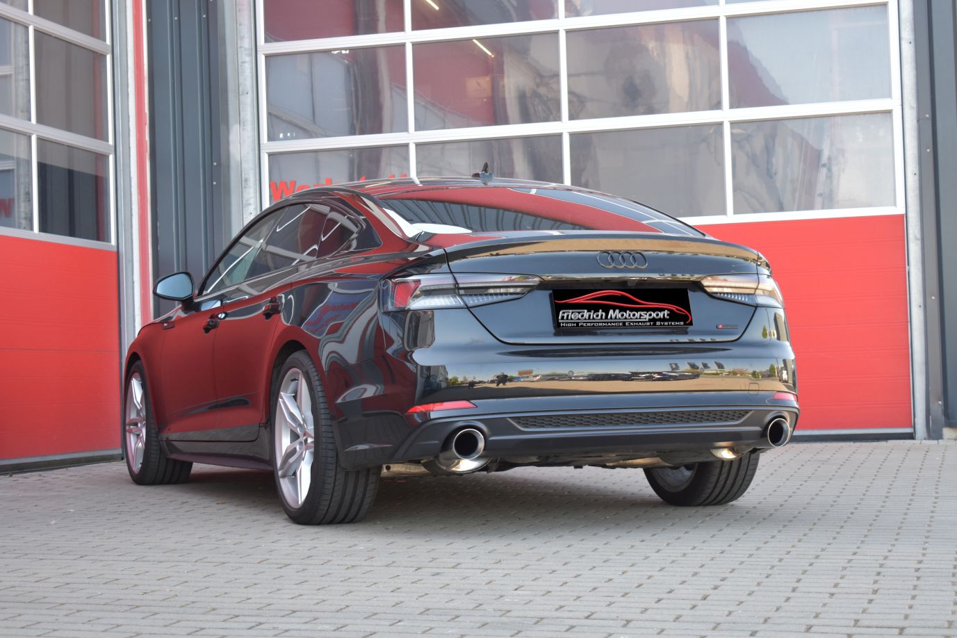 Friedrich Motorsport 76mm Duplex-Anlage Sportauspuff für Audi A5 B9 F5/B8