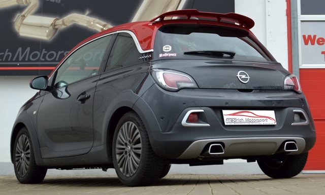 Friedrich Motorsport Gruppe A Duplex Sportauspuff Anlage für Opel Adam S 1.4l