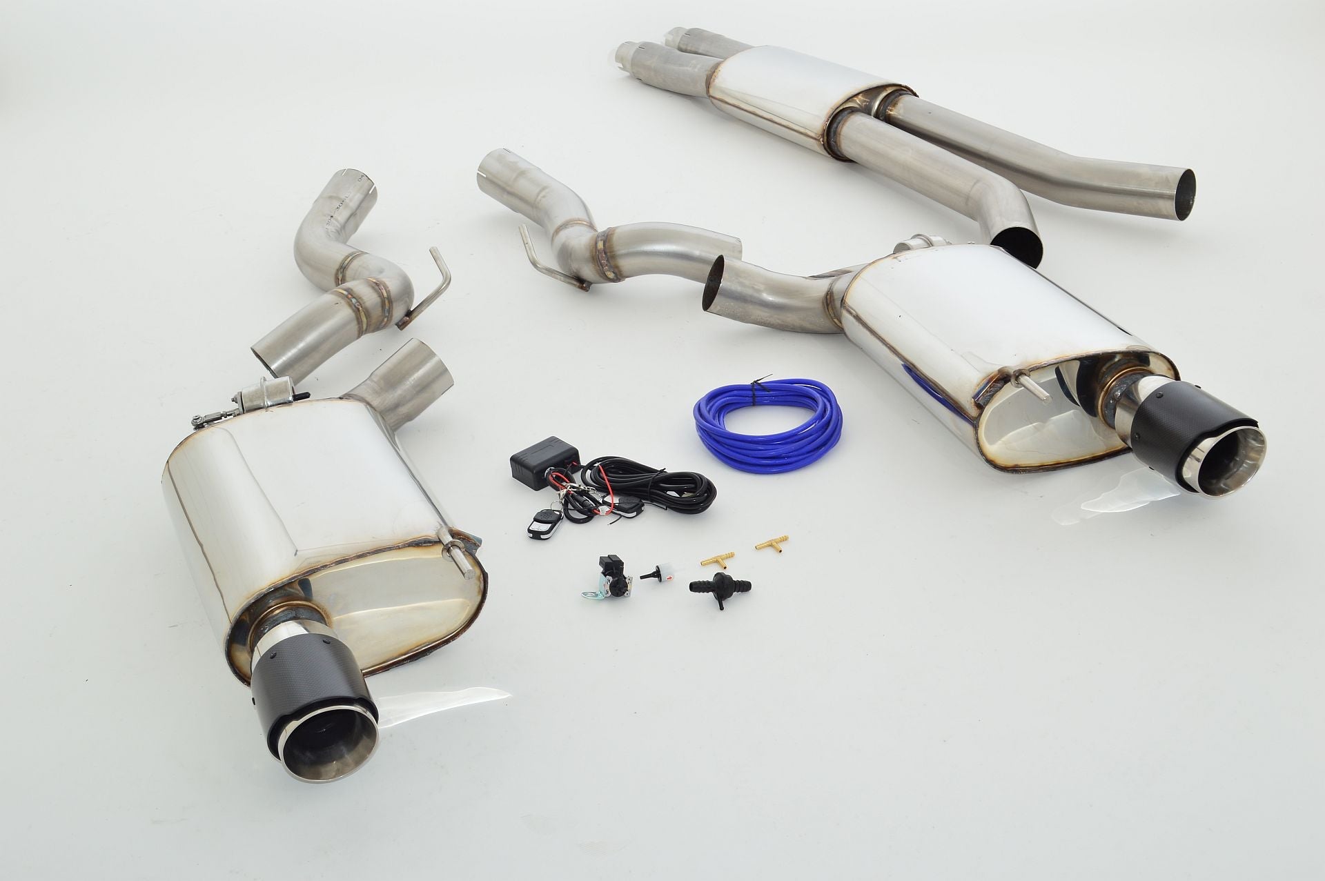 Friedrich Motorsport 76mm Duplex Auspuff Sportauspuff Anlage für Ford Mustang