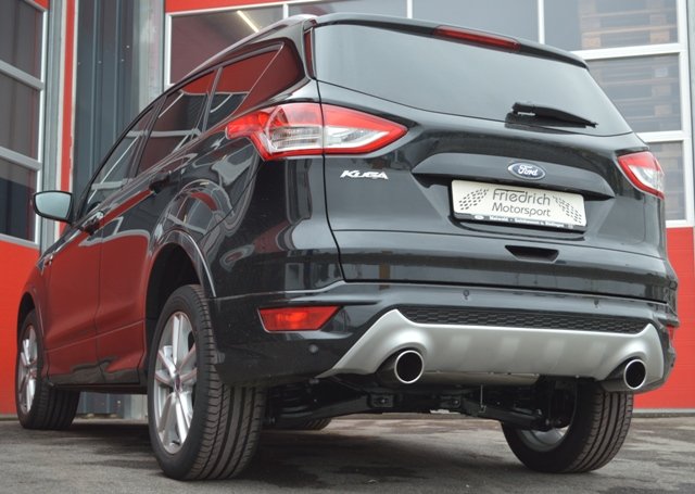 Friedrich Motorsport 70mm Auspuff Sportauspuff für Ford Kuga II 13 Allrad 1.6l