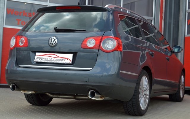Friedrich Motorsport 55mm Duplex Sportauspuff Anlage für VW Passat 3C 3.2 V6