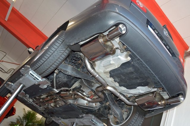 Friedrich Motorsport 55mm Duplex Sportauspuff Anlage für VW Passat 3C 3.2 V6