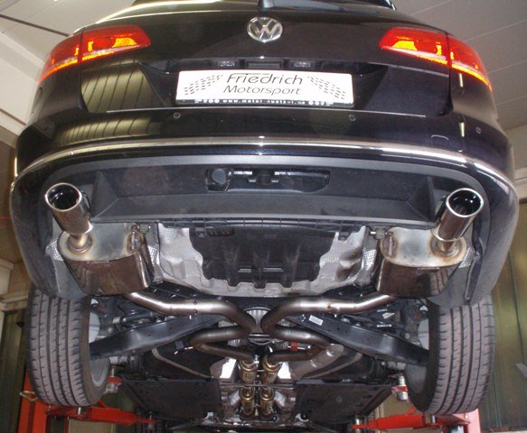 Friedrich Motorsport 55mm Duplex Auspuff Sportauspuff Anlage für VW Passat 3C B7