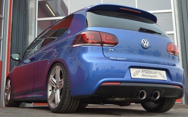 Friedrich Motorsport 3 Zoll Duplex Auspuff für VW Golf VI R Allrad 2.0l TSI 09-